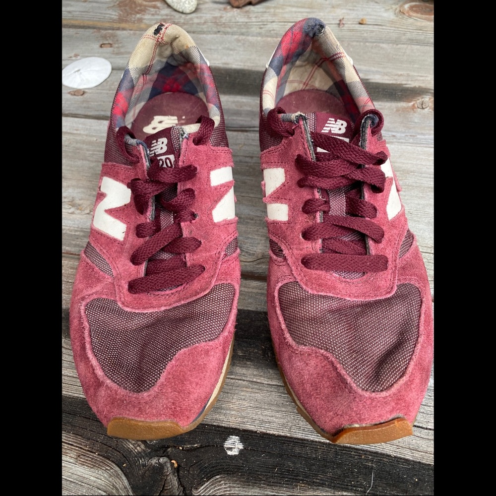 Burgundy Suede New Balance Running Shoes